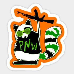 PNW Rebel Raccoon AK47 Sticker